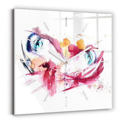 Square wall clock Romantic couple