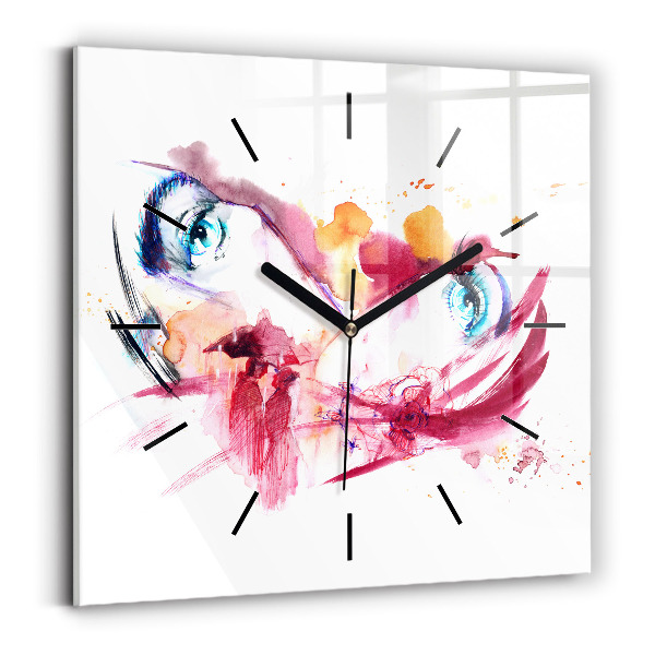 Square wall clock Romantic couple