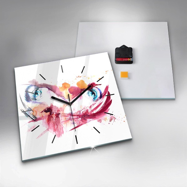 Square wall clock Romantic couple