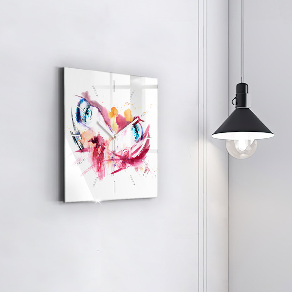 Square wall clock Romantic couple