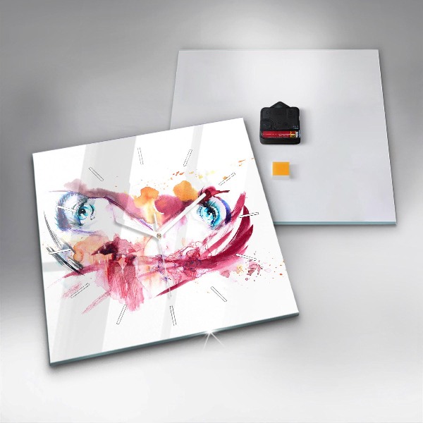 Square wall clock Romantic couple