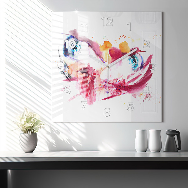 Square wall clock Romantic couple