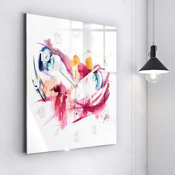 Square wall clock Romantic couple