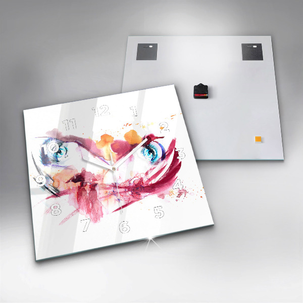 Square wall clock Romantic couple