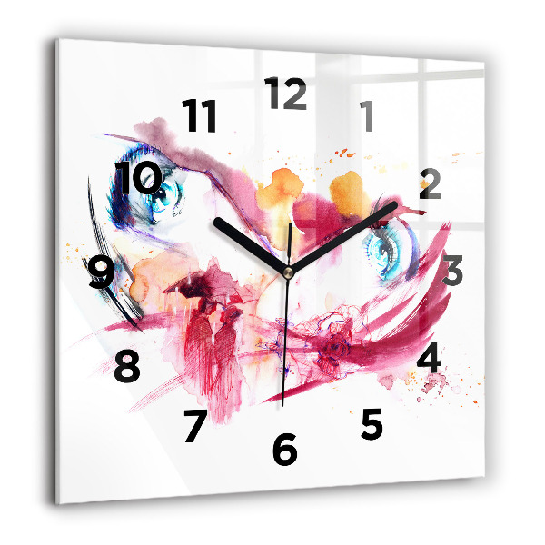 Square wall clock Romantic couple