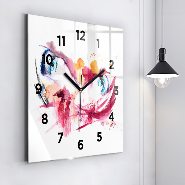 Square wall clock Romantic couple