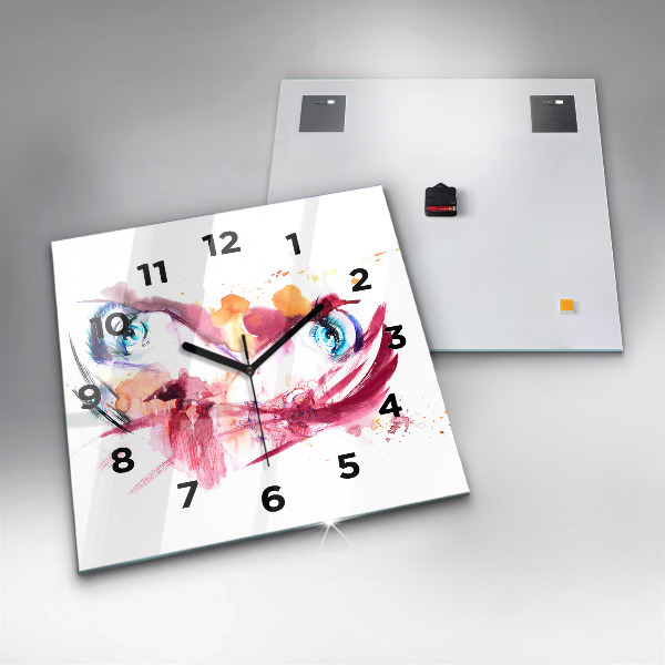 Square wall clock Romantic couple