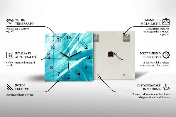 Square wall clock Romantic couple