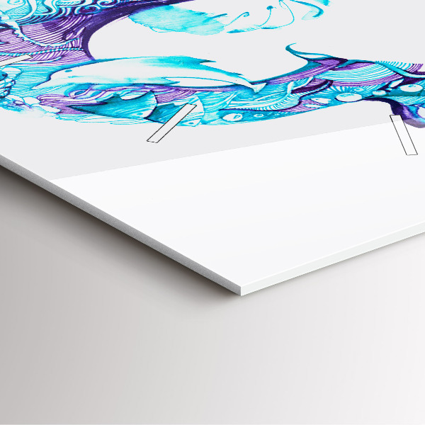 Square wall clock Sea anchor