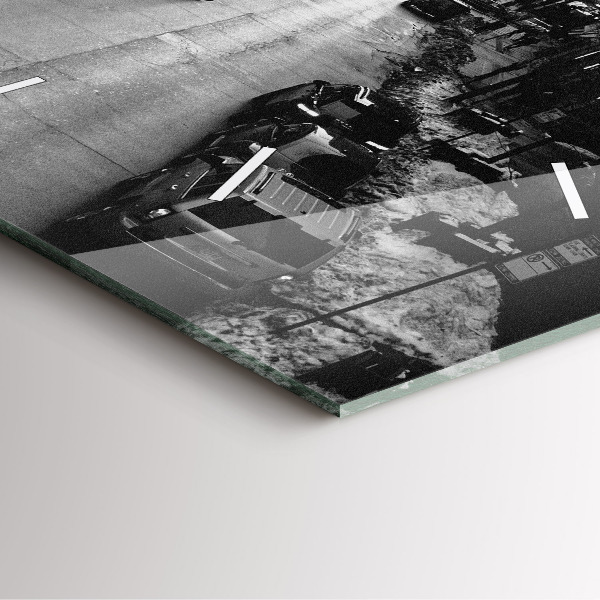 Square wall clock Chicago City Streets