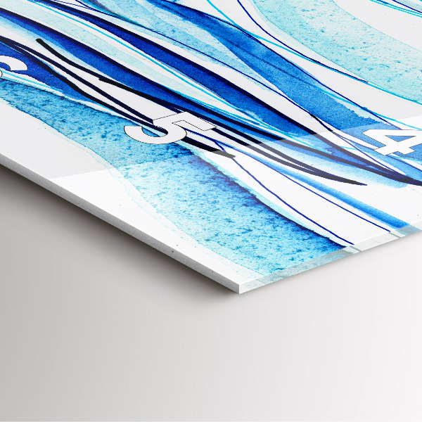 Square wall clock Surfboard