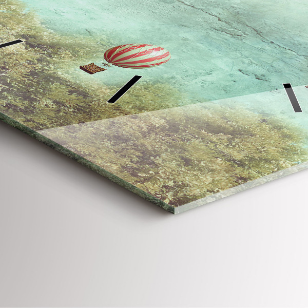 Square wall clock Painted balloons