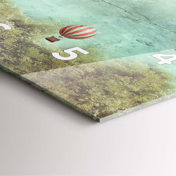 Square wall clock Painted balloons