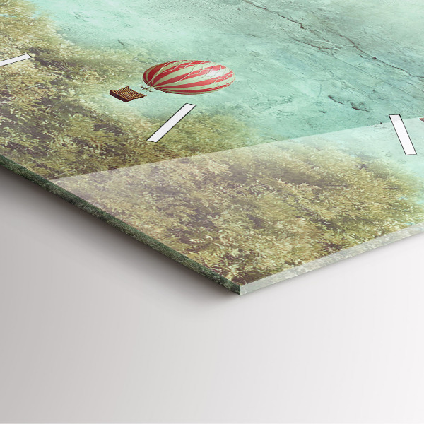 Square wall clock Painted balloons