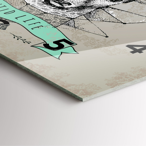 Square wall clock Deer head