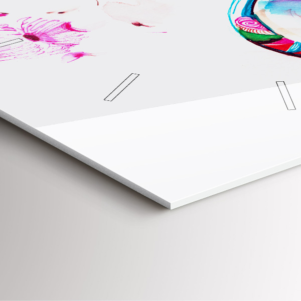 Square wall clock Woman with glasses