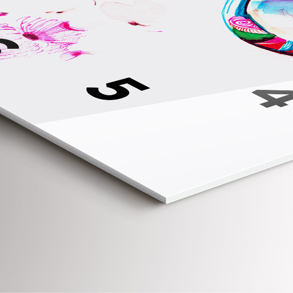 Square wall clock Woman with glasses