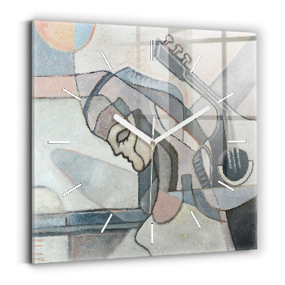 Square wall clock Abstract painting