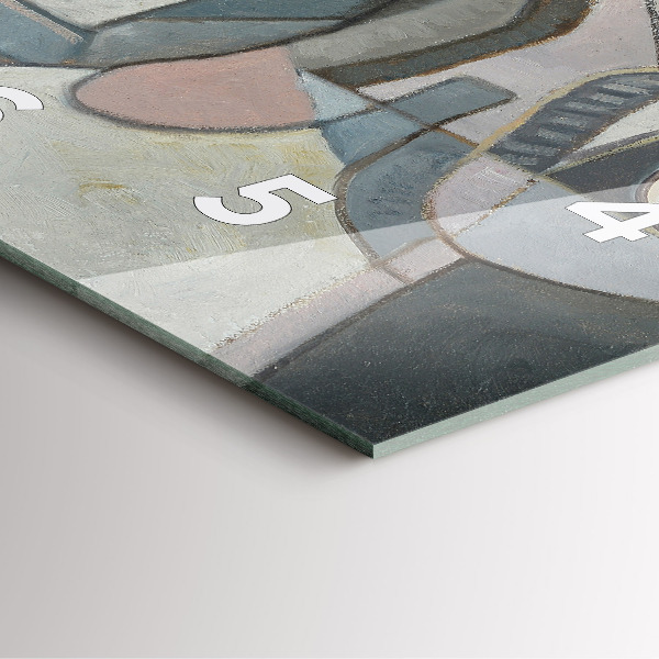 Square wall clock Abstract painting