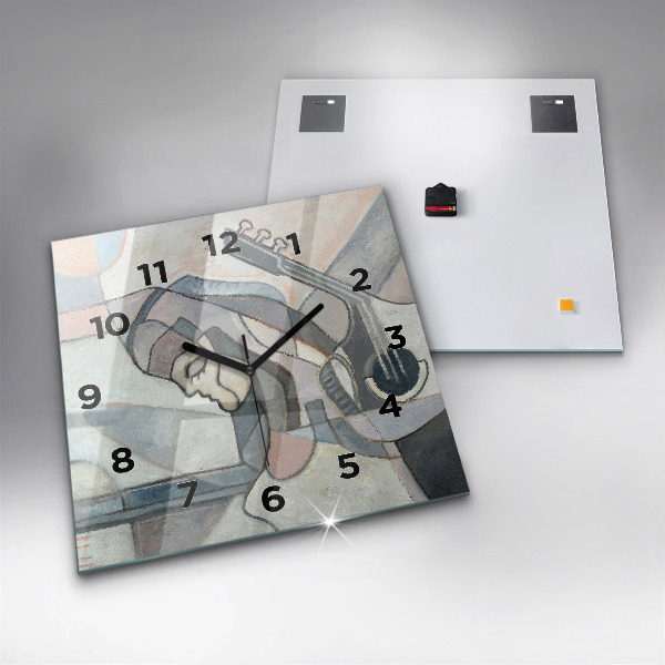 Square wall clock Abstract painting