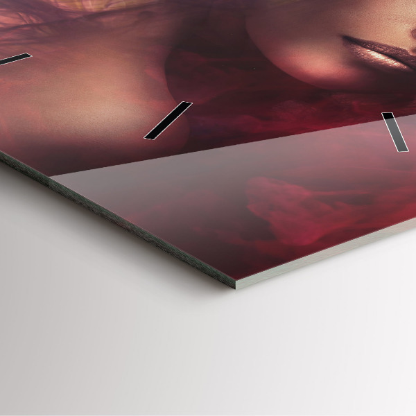 Square wall clock Portrait of a woman