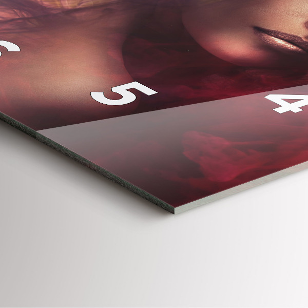 Square wall clock Portrait of a woman