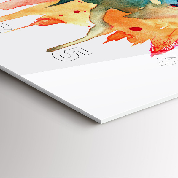 Square wall clock Colorful red parrot