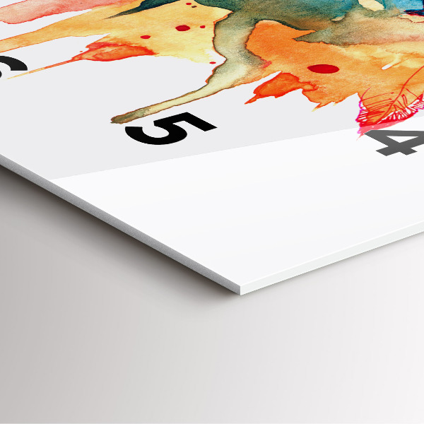 Square wall clock Colorful red parrot