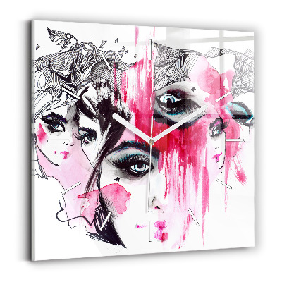 Square wall clock Many faces of abstraction