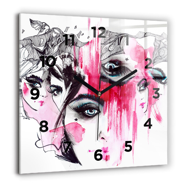 Square wall clock Many faces of abstraction