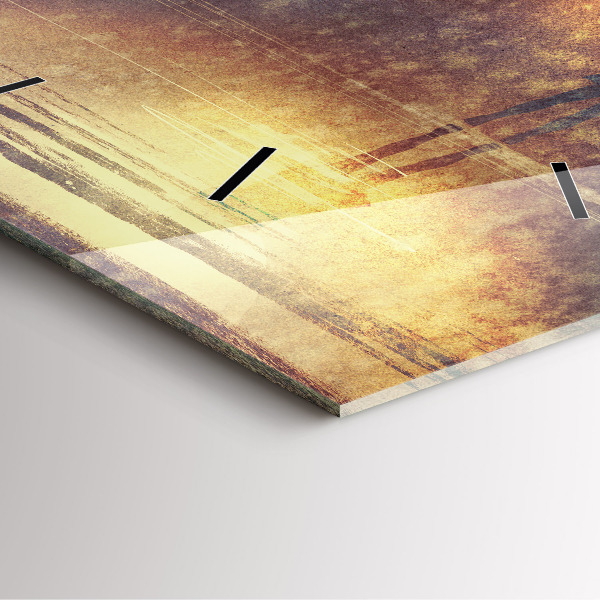 Square wall clock woman with umbrella