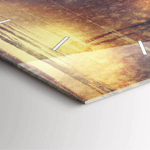 Square wall clock woman with umbrella