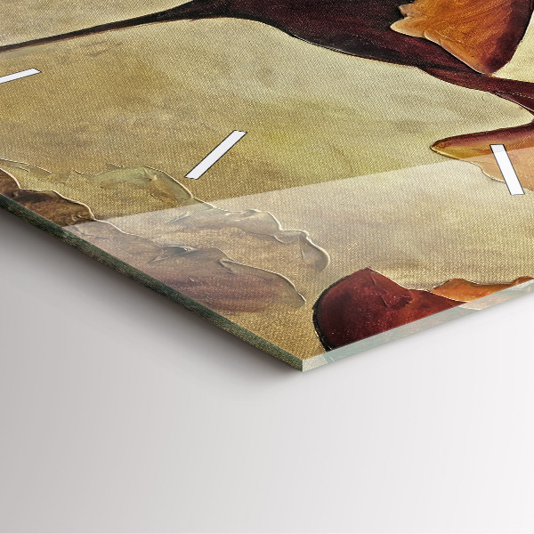 Square wall clock Painted poppies