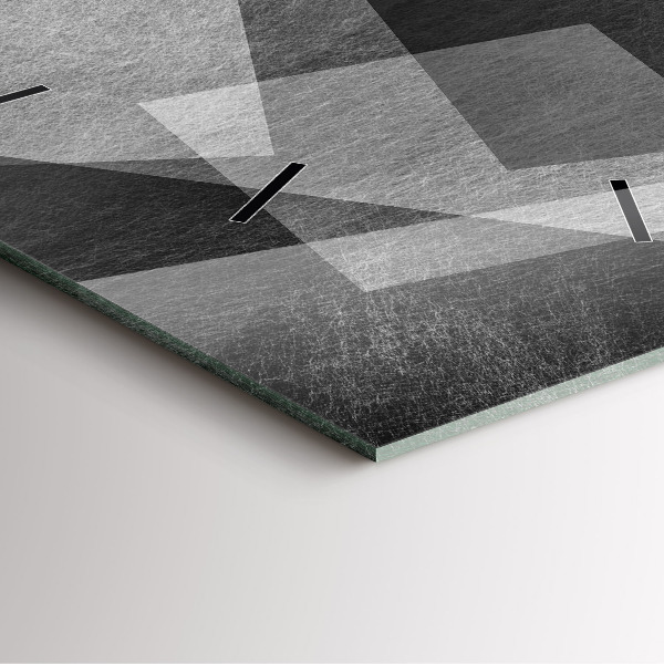 Square wall clock Geometric abstraction