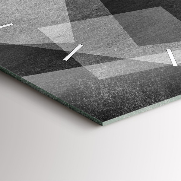 Square wall clock Geometric abstraction