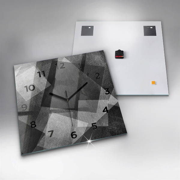 Square wall clock Geometric abstraction