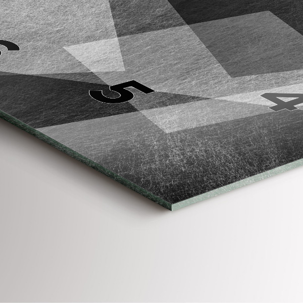 Square wall clock Geometric abstraction