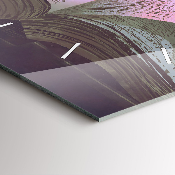 Square wall clock Abstraction book