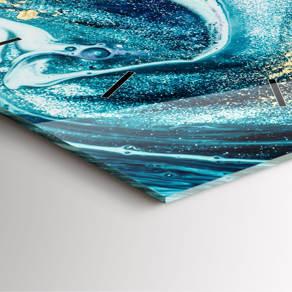 Square wall clock Abstract marble