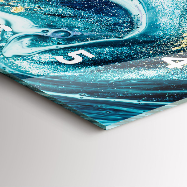 Square wall clock Abstract marble