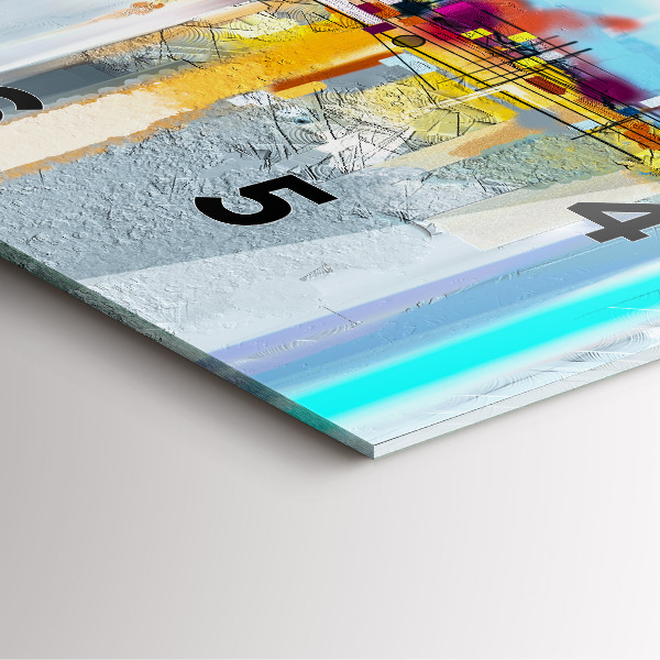 Square wall clock Abstract bridge