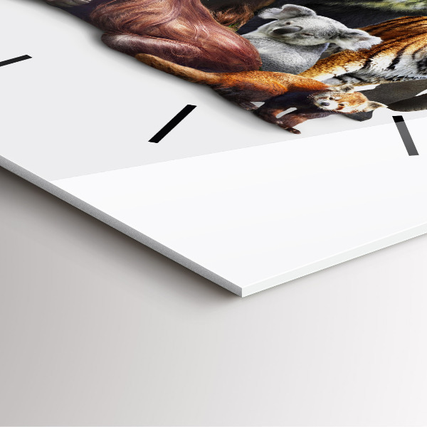 Square wall clock Wild animals