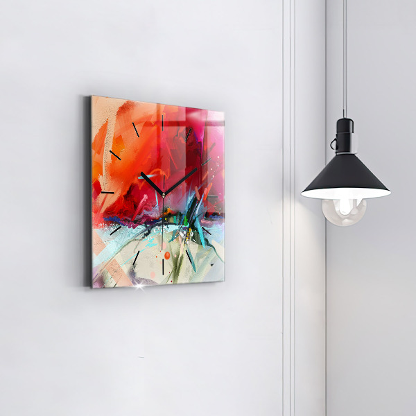 Square wall clock Rows of spices