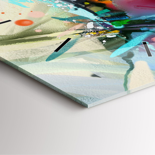 Square wall clock Rows of spices