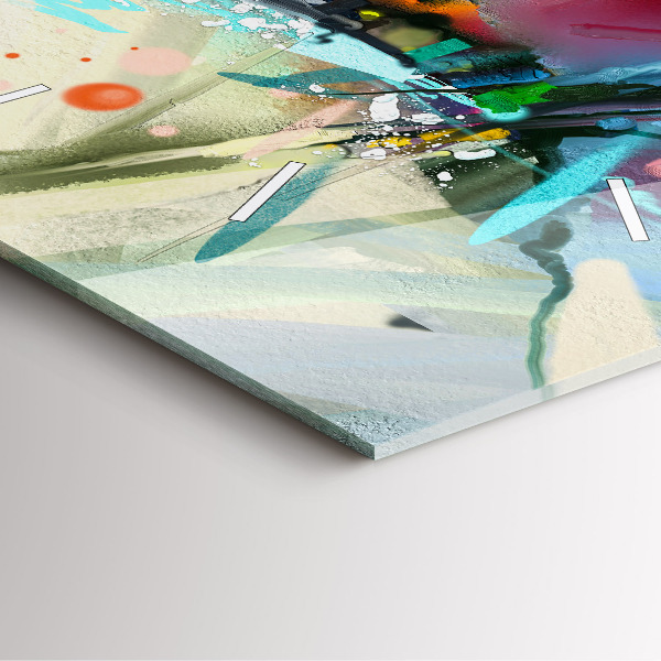 Square wall clock Rows of spices