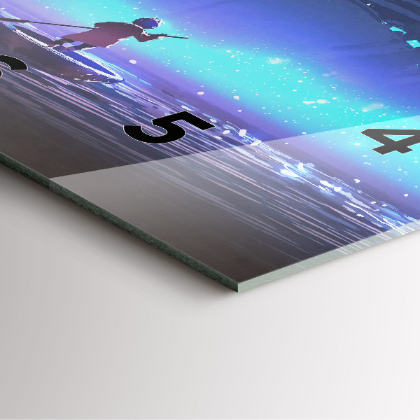 Square wall clock Fantasy sailing ship