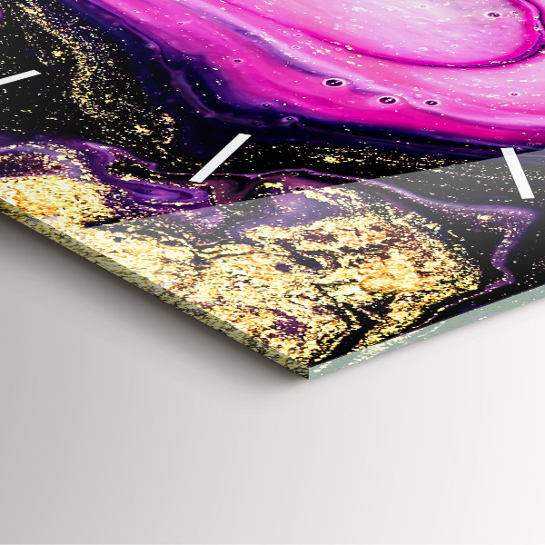 Square wall clock Abstract marble