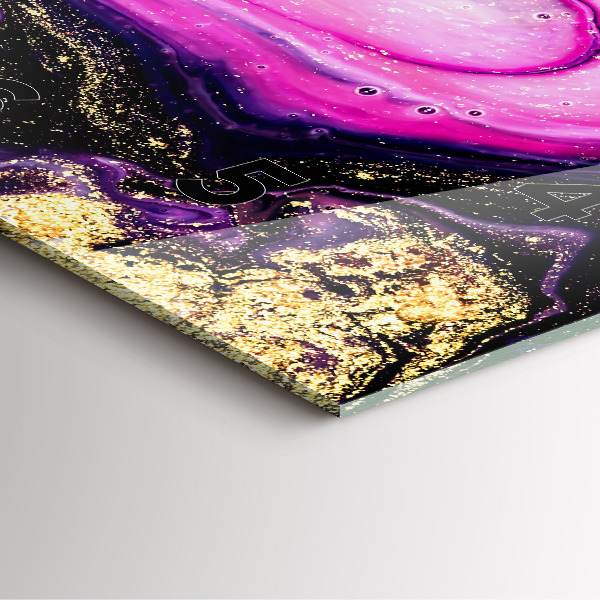 Square wall clock Abstract marble