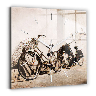 Square wall clock Italian bike