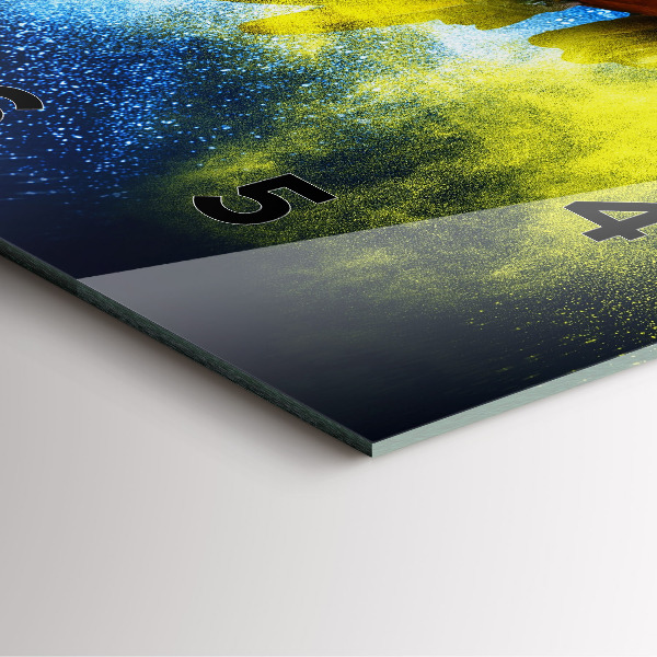 Square wall clock Colorful parrot